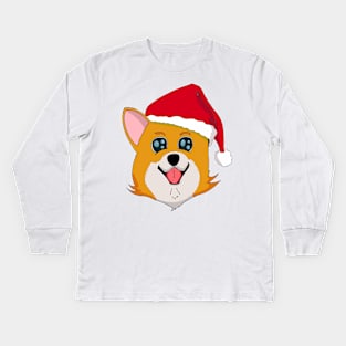 Santa Paws Is Coming To Town Kids Long Sleeve T-Shirt